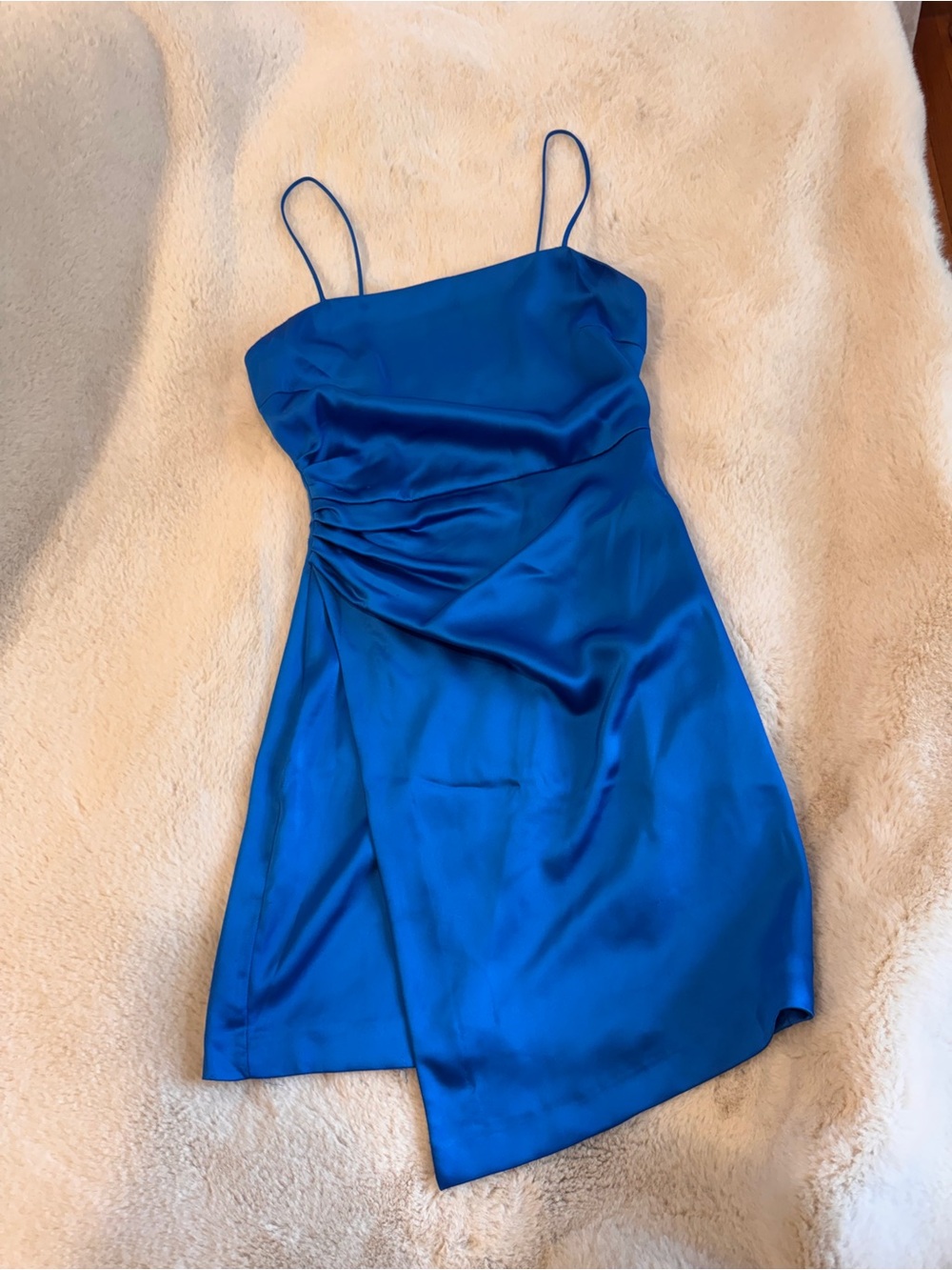 ✨4+ 50% OFF | Zara Cobalt Blue Satin Mini Dress Size XS